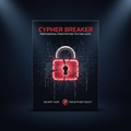 CyberShield Pro cybersecurity suite with glowing red padlock and circuit board design