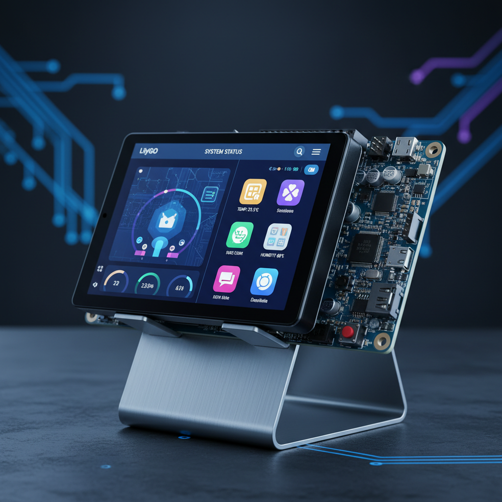 LilyGO T-HMI ESP32-S3 development board with large color touchscreen display